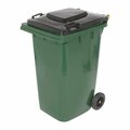 Vestil Trash Can, Green, Polyethylene TH-64-GRN